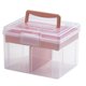thumbnail image 1 of Toystoory Caja de almacenamiento de plástico resistente y espaciosa para todas las necesidades, caja organizadora multiusos multifuncional de PP Almacenamiento y organización del hogar Rosa (S), 1 of 6