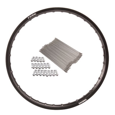 Impact Front Rim and Spoke Kit 21 x 1.60 Black for Suzuki RMZ250 2007-2018