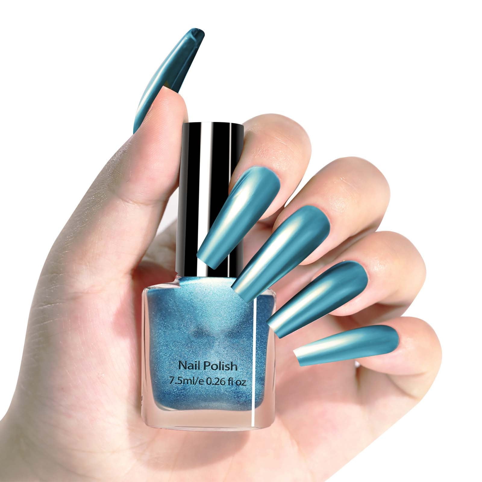 Tarmeek Color-changing Nail Polish Colorful Color Nail Pol 1.2 inch Odorless Anti Slip Trending Color-changing Nail Polish Colorful Great for Spring and Daily Life Gift for Women