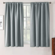 P5HAO Blackout Curtains for Bedroom, Thermal Insulated Room Darkening Rod Pocket Curtains 2 Panels for Living Room, (42x63 Inch, Dove Grey) Dove Grey 42W x 63L-Inch
