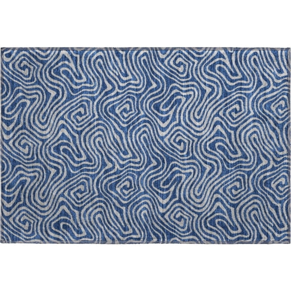 Dalyn Rugs Premium Machine Washable Mayfield AMF1031 Navy 1'8" x 2'6" Rug