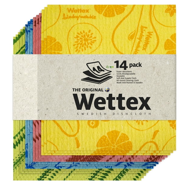 Wettex Swedish dishcloths 14 Pack biodegradable Absorbent dish clothes