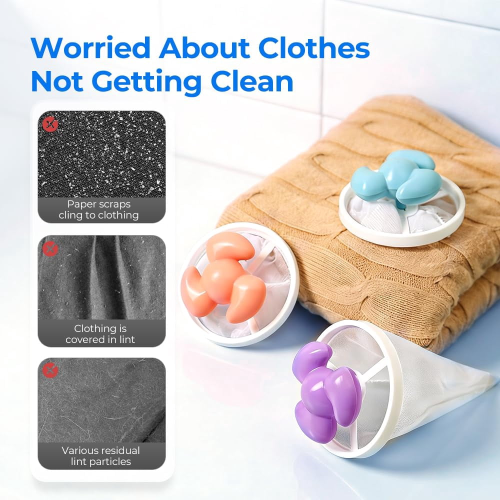 NovaBreeze 2026 Upgraded  Floating Hair Filtering Mesh Removal,Blue/Red/Purple（12 Pcs)