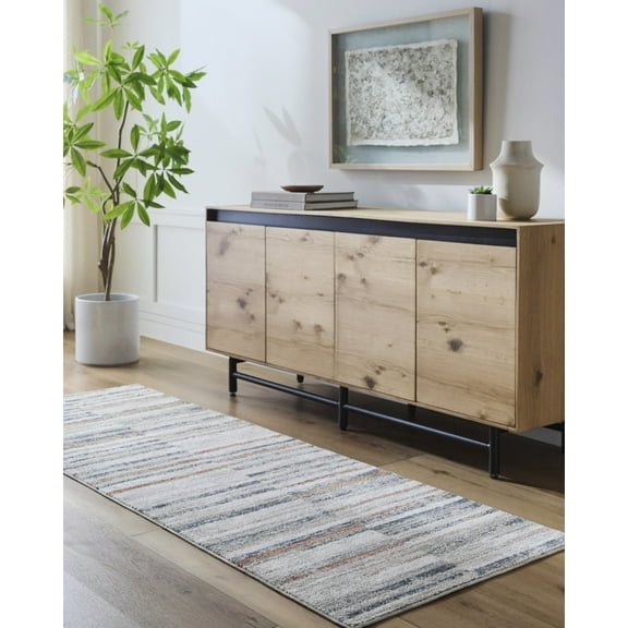 Livabliss Area Rugs for Living Room, 5x7 Beckham Modern Light Slate Rug, Bedroom Dining Room Home Decor Stain Resistant Carpet (5' x 7'5")