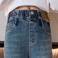 thumbnail image 5 of Girls Wide Leg Baggy Jeans Kids Fashion Pleated Elastic High Waist Denim Pants with Pockets 5-14 Years Ripped Jeans For Boys, 5 of 5