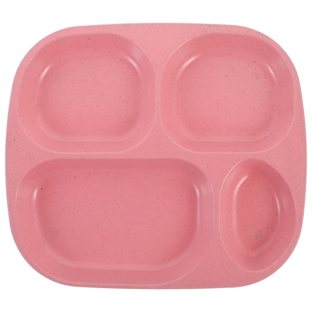 KAKOWELY Assiette Incassable Compartimentée Assiette de Souper Assiette de Service pour Aliments Plat à Compartiments,9.45x"X8.46"X0.39 Pouces
