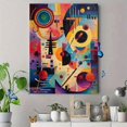 thumbnail image 4 of Abstract Geometric Circles Lines Canvas Print，Living Room Hotel Lobby Decor, 4 of 8