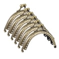 thumbnail image 1 of Unique Bargains Metal Purse Frames, 3.3' 6Pack Kiss Lock Clasp Frame for Coin Bag Sewing DIY, Bronze, 1 of 6