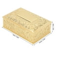 thumbnail image 3 of Caja de joyería Vintage tallada elegante, caja de almacenamiento de baratijas con forro de terciopelo suave de aleación de Zinc que no destiñe para estante de tocador, 3 of 8