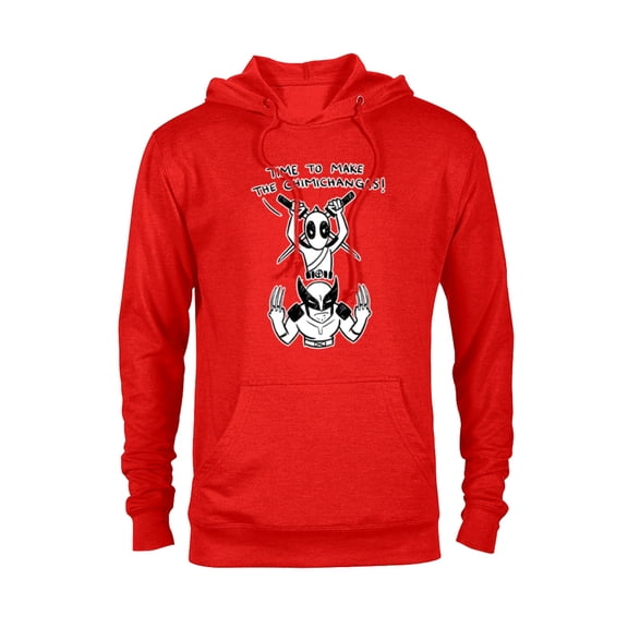 Marvel Studios Deadpool & Wolverine Chimichangas Toony - Pullover Hoodie for Adults - Customized-Red