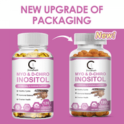 Myo-Inositol & D-Chiro Inositol - Most Beneficial 40:1 Ratio -Hormonal Balance & Healthy Ovarian Function Support for Women - 120 Capsules