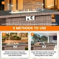 thumbnail image 6 of MRUAKA 8 Pieces Patio Furniture Set with Fire Pit Table, Outdoor Furniture Sectional Rattan Sofa with Slanted Back, Patio Couch with Glass Coffee Table for Backyard Garden (Dark Grey), 6 of 10