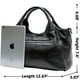 thumbnail image 3 of Bolso bandolera de cuero negro Iswee para mujer, 3 of 7
