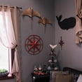thumbnail image 3 of Zeckos Coral Distressed Metal Compass Rose Nautical Wall Décor 20 inch, 3 of 6
