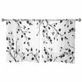 thumbnail image 2 of Sheer Curtains 54 Inches Long, Watercolor Summer Botanical Light Filtering Window Curtains for Living Room/Bedroom, Black Botanical Rod Pocket Voile Sheer Curtain Drapes, 52"W x 54"L, 2 Panels, 2 of 9