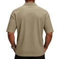 thumbnail image 4 of Polo Shirts for Men Short Sleeve Collared Golf Shirt Work Performance Athletic Polos with Pocket Khaki XL, 4 of 7