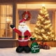 thumbnail image 5 of Inflable navideño de 1,2 m con forma de Papá Noel, ideal para patio, jardín, festivales, porche, cuerda LED, con bolsa de regalo, 5 of 9