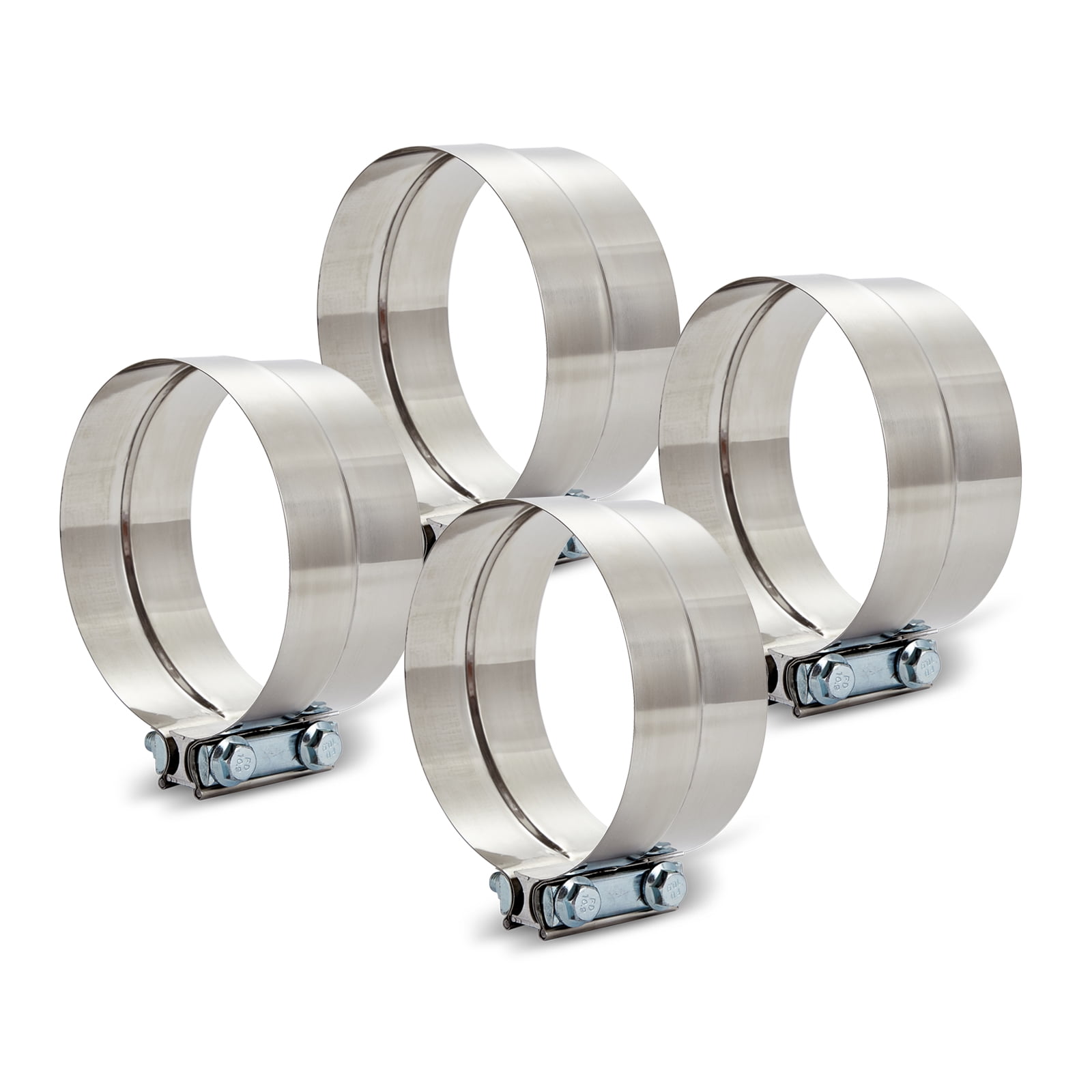 Floshine 5 in Lap Joint Band Clamps,Exhaust Muffler Clamp 4 PCS，5