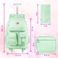thumbnail image 3 of Mochila enrollable CCJPX para niñas y mujeres con bolsa de almuerzo de 21 pulgadas, 3 of 6