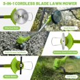 thumbnail image 3 of WUKETIN Cordless Grass String Trimmer, Electric Weed Eater, 21V Lawn Edger with 2Pcs Battery, Wheel, 11 Blades, 3 of 9