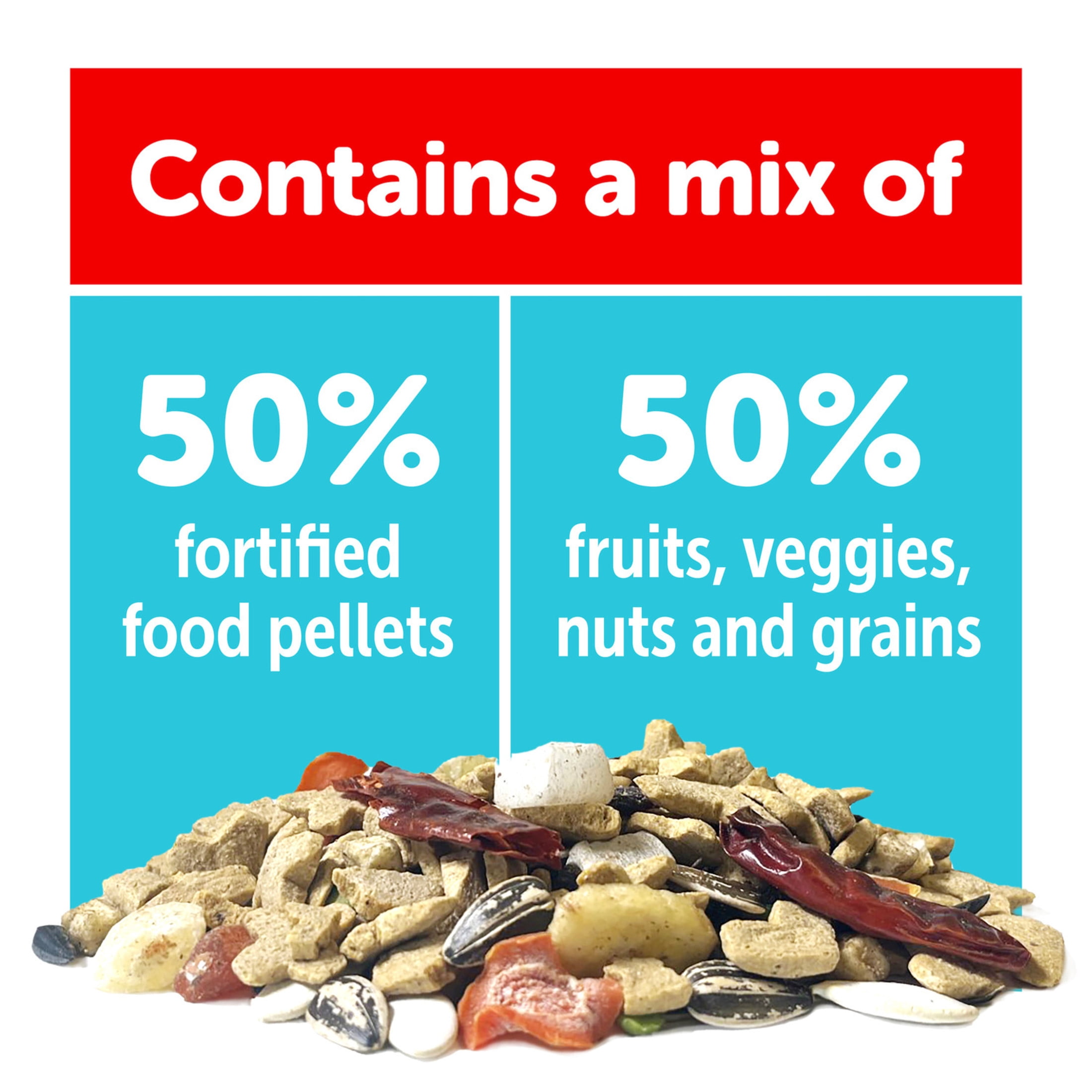 3-D Pet Products Natural Premium Parrot Food, with Fortified Pellets, 3 lbs