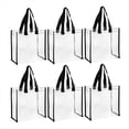 thumbnail image 2 of Paquete de 6 Bolsas de Mano Transparentes Stadium, Bolso de Hombro de PVC Transparente para Mujer, Bolsas de Mano de Plástico con Asas, 2 of 5