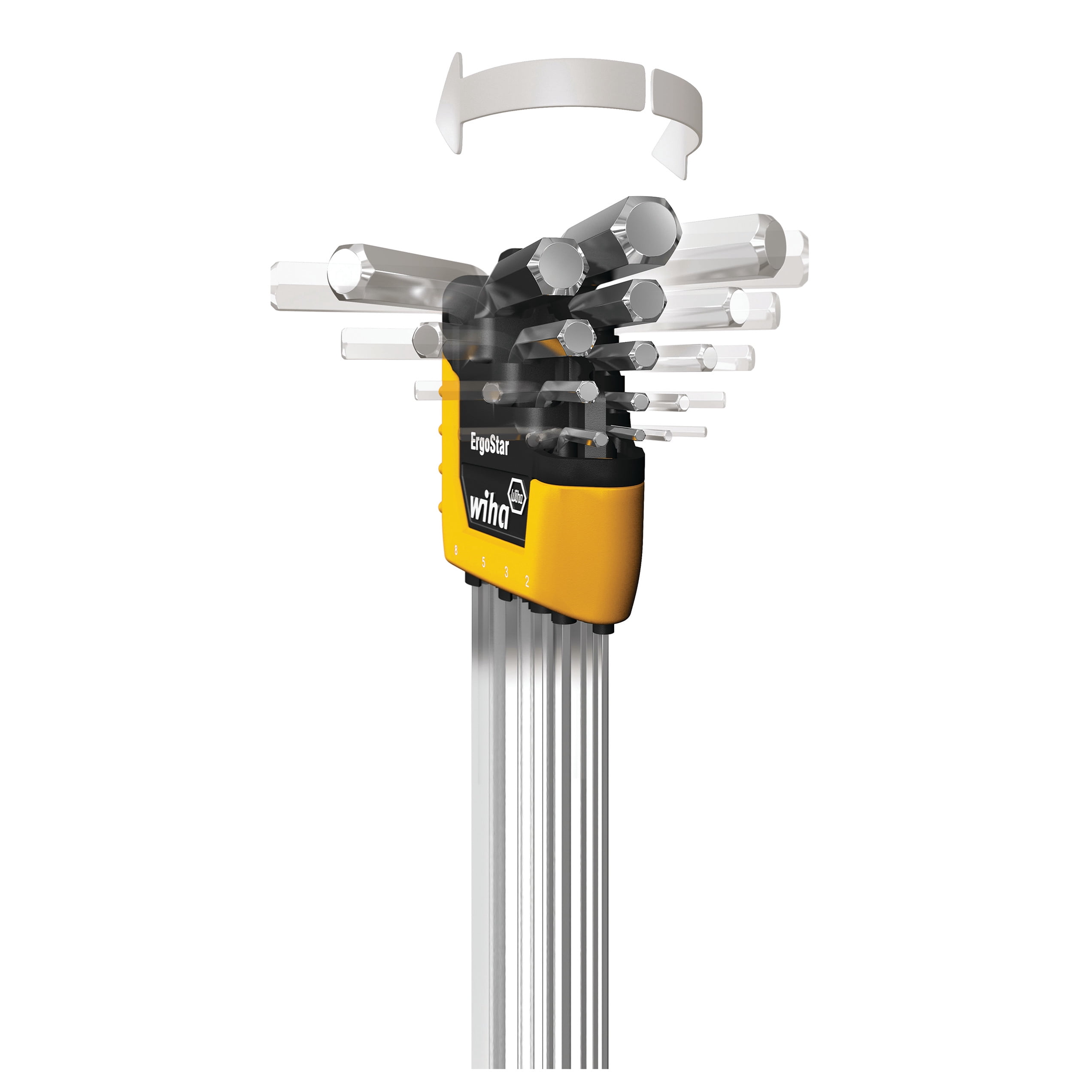 Wiha 54012 MagicRing Inbusschlüssel – 5/32 Zoll, Mit T-Griff Und Ball-End