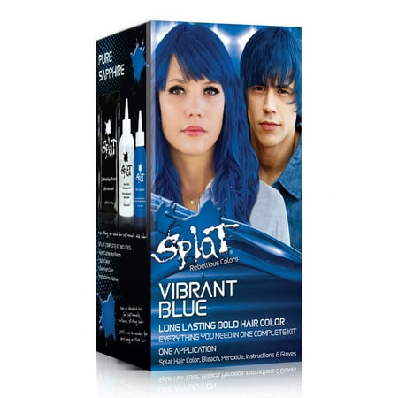 Splat Semi Permanent Bold Hair Color Kit Vibrant Blue Splat Semi Permanent Bold Hair Color Kit Vibrant Blue