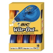 BIC Wite-Out EZ Correct Correction Tape, Non-Refillable, 1/6" x 472", 10 pk.