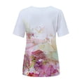 thumbnail image 5 of Pompotops T-Shirt Décontracté à Col Rond pour Femmes, Imprimé Graphique, Manches Courtes, Mode Douce, Blouse Décontractée pour Femmes, 5 of 5