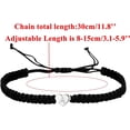 thumbnail image 4 of Pulseras de cuerda con inicial de corazón ajustables y joyas minimalistas para mujeres, hombres, adolescentes y parejas, 4 of 4