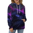thumbnail image 3 of Neon Dark Cat Regular Fit Hoodie, Sporty Pullover Hooded Sweatshirt for Men Women Muscle 4XL, 3 of 6
