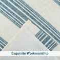 thumbnail image 6 of DriftAway Chris Vertical Striped Pattern Linen Blend Lined Thermal Insulated Blackout and Room Darkening Grommet Linen Curtains for Farmhouse Printed 2 Panels, 52" x 90", Jean Navy, 6 of 8