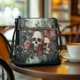 thumbnail image 3 of ZUXONGSY Skull Rose Butterfly Print Shoulder Handbag for Women Casual Crossbody Purse Mini Satchel with Adjustable Wide Strap for Daily Use Shopping, 3 of 7