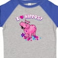 thumbnail image 4 of Inktastic I Love Hippos with Pink Hippo and Flowers Boys or Girls Toddler T-Shirt, 4 of 5