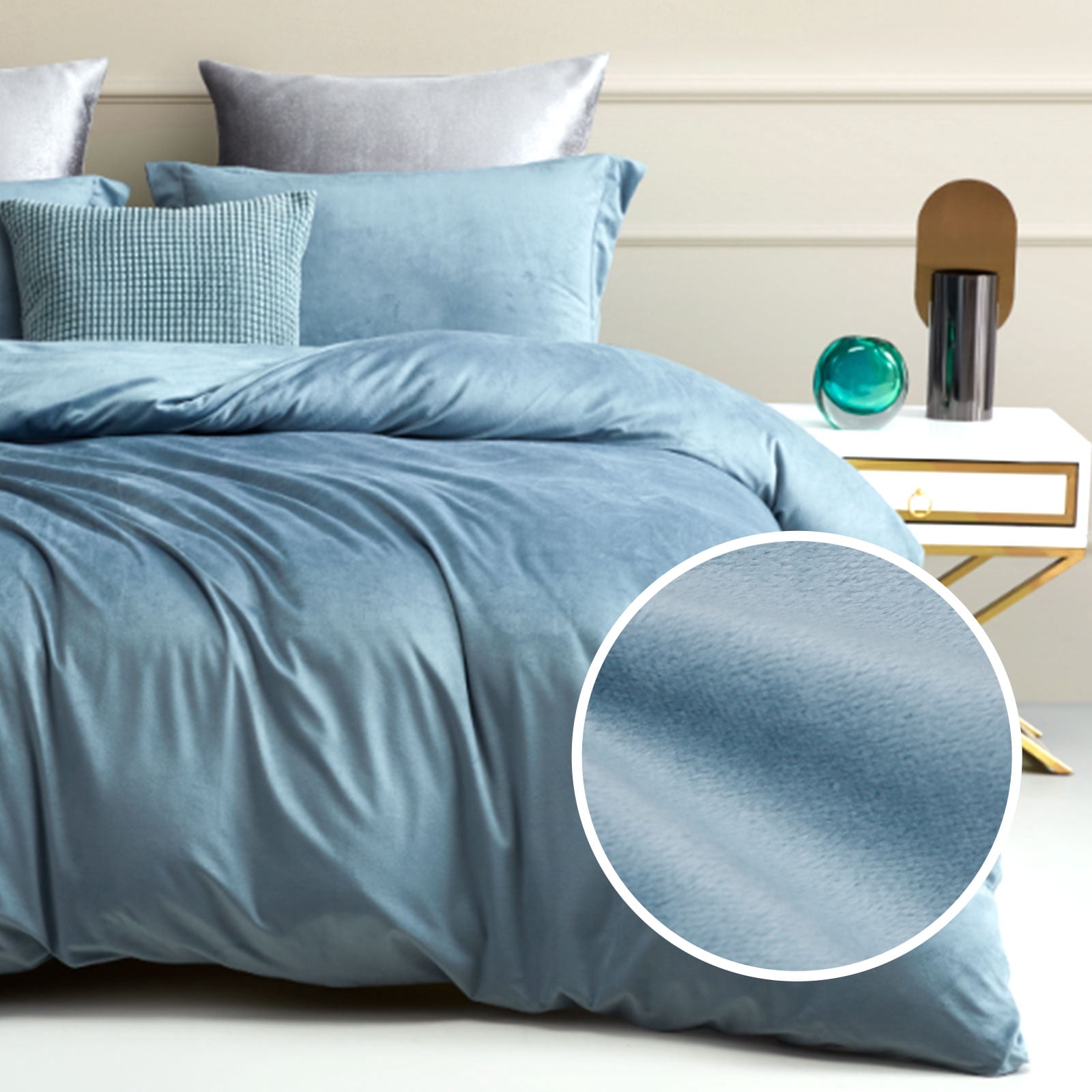 Duvet Cover Set King Size, Ultra Soft 3 Piece with Zipper Closure