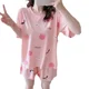 thumbnail image 5 of Nueva ropa de dormir de verano para mujer, conjunto de pantalones cortos de manga corta, informal, fresco y dulce, ropa ligera y cómoda para el hogar, Sudeste Asiático, 5 of 5