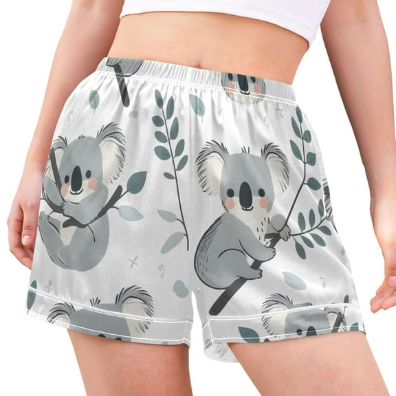 joogoo Women's Pajama Lounge Shorts Koala on Branch Bottoms Sleep Short M