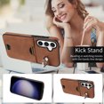 thumbnail image 2 of Case for Samsung Galaxy S23 FE Wallet with Credit Card Holder & Finger Ring Stand, PU Leather Slim Cover Shockproof Scratch Resistant Full Protection Case for Samsung Galaxy S23 FE, Brown, 2 of 10