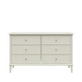 thumbnail image 3 of Desert Fields Eclectic Boho 6-Drawer Dresser, Soft White, 3 of 13