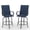 Blue quilted lining, variant on All-Weather 360° Swivel Patio Bar Stools Set of 2 – High Back & Armrests – Bar Height Outdoor Chairs for Garden, Deck, Backyard – Durable Textilene – Gray