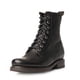 thumbnail image 1 of Botas de combate Frye Veronica para mujer, piel negra, 6 m, 1 of 7