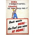 thumbnail image 3 of Fougasse 11x14 Black Modern Framed Museum Art Print Titled - It Does Matter the Country Pays for It. Don't Waste Here the Fuel You Save at Home (Between 1939 and 1946), 3 of 5