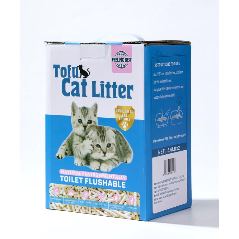 Tofu Litter Flushing Kitty Litter Down Toilet FEELING BEST Tofu