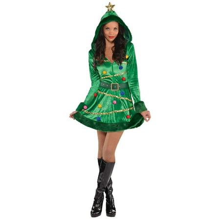 Christmas Tree Dress Adult Costume - Medium