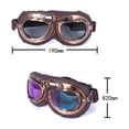 thumbnail image 5 of Retro Motorcycle Goggles Glasses Vintage Moto Classic Goggles For Harley Steampunk ATV Copper Helmet, 5 of 5