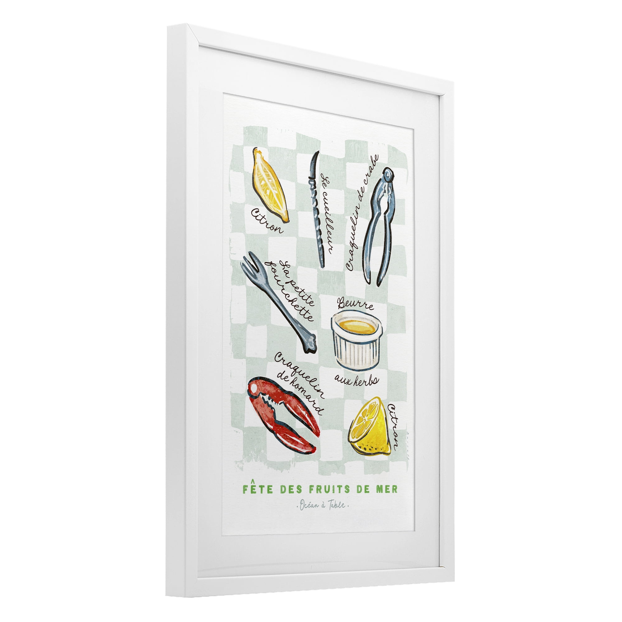 Stupell Industries Modern French Bistro White Framed Print Under Glass, design by Chad Barrett