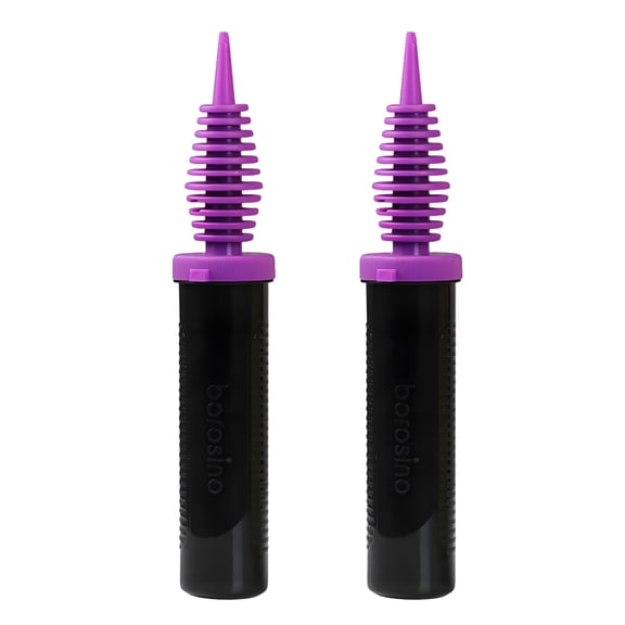 BESTSKY 2Pcs Manual Balloon Pumps – Dual-Channel Balloon Blower Machine for Higher Efficiency, Perfect for Quick Inflation of Party Balloons, 1.38x1.38x9.06 In, Purple