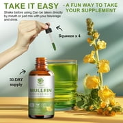 Mullein Drops for Lungs 300,000‬mg, Lung Detox & Cleanse, 16 in 1 Vegan Mullein Leaf Extract Tincture with Chlorophyll, Elderberry, etc, Natural Herbal Supplement for Respiratory, Immune, 30 Servings