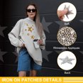 thumbnail image 3 of Uxcell 24 Pcs Parches de Estrella para Planchar de 4cm Parches para Coser para Manualidades Reparación de Ropa Decoración de Zapatos, Bolsas y Gorras, Gris, 3 of 7